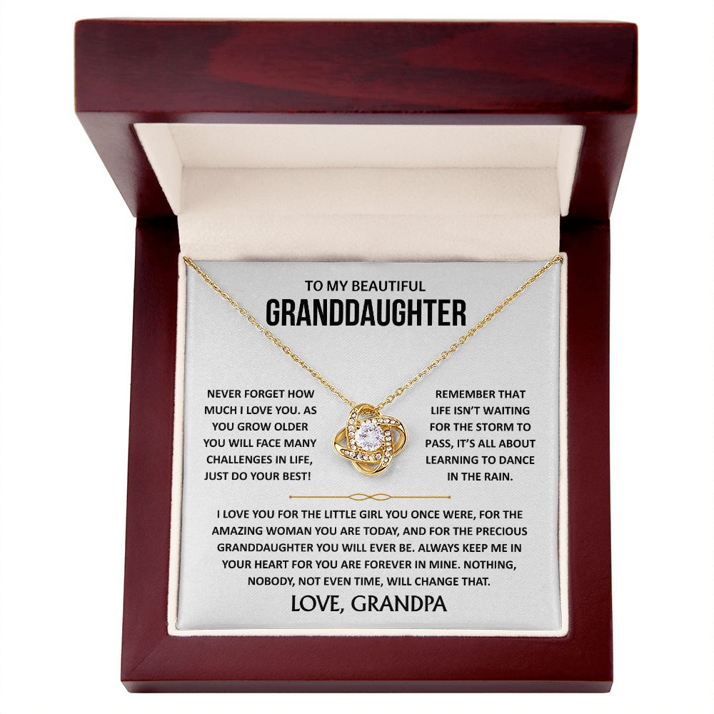 To My Beautiful Granddaughter - Love Knot Gift Set - TJ188