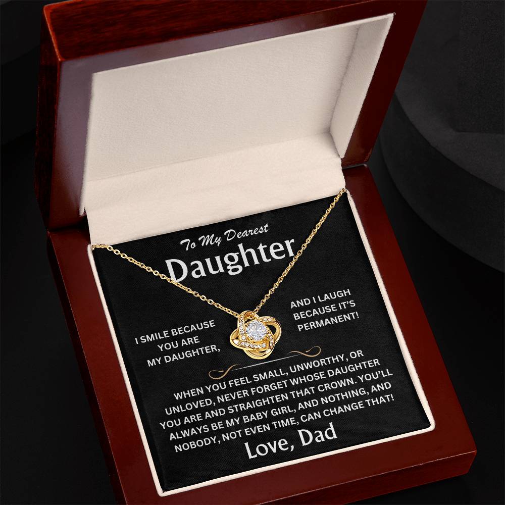 To My Dearest Daughter - Love, Dad - Love Knot Gift Set - TJ098