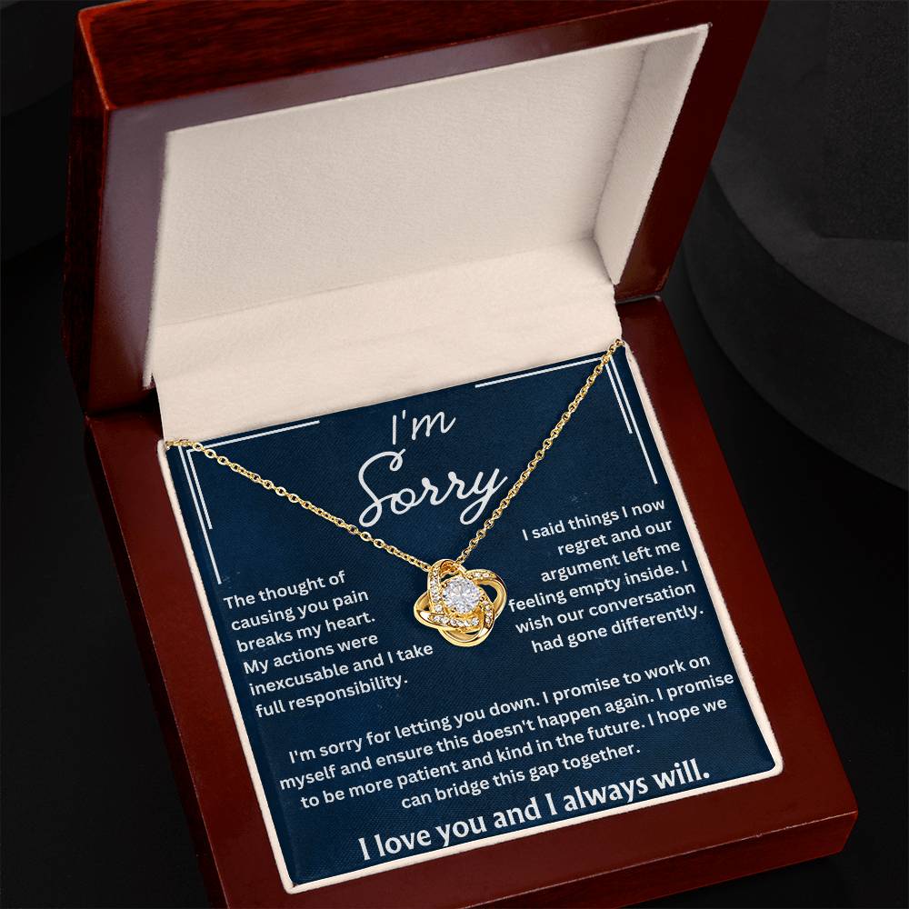 I'm Sorry - Love Knot Necklace Gift Set - TJ016