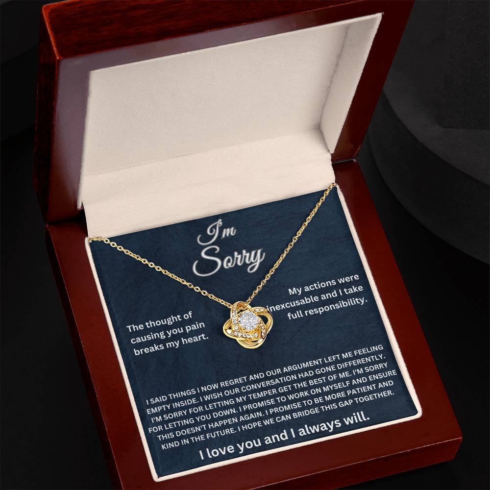 I'm Sorry - Love Knot Necklace Gift Set - TJ013