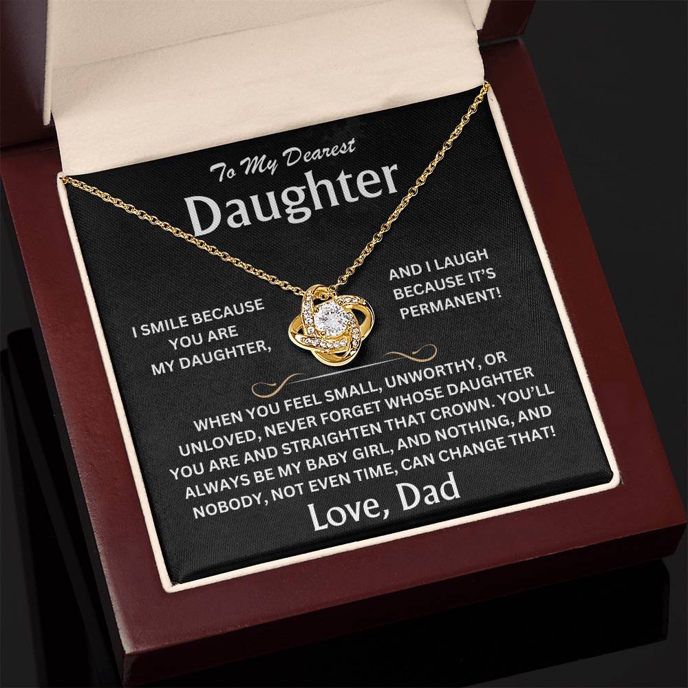 To My Dearest Daughter - Love, Dad - Love Knot Gift Set - TJ098