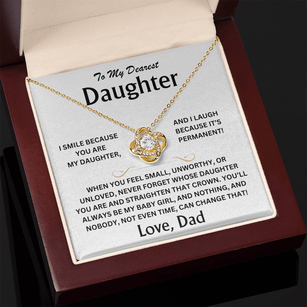 To My Dearest Daughter - Love, Dad - Love Knot Gift Set - TJ097