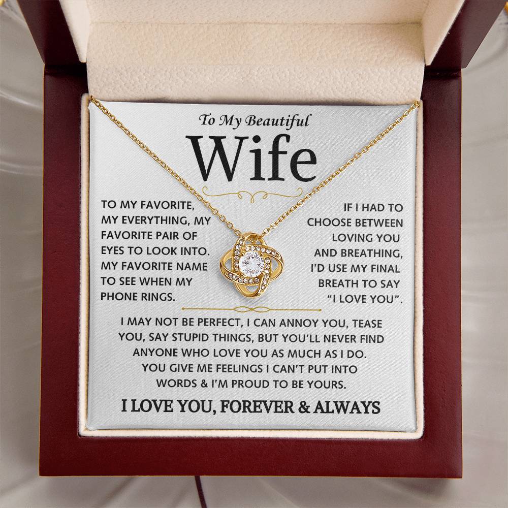 To My Beautiful Wife - Love Knot Gift Set - TJ121