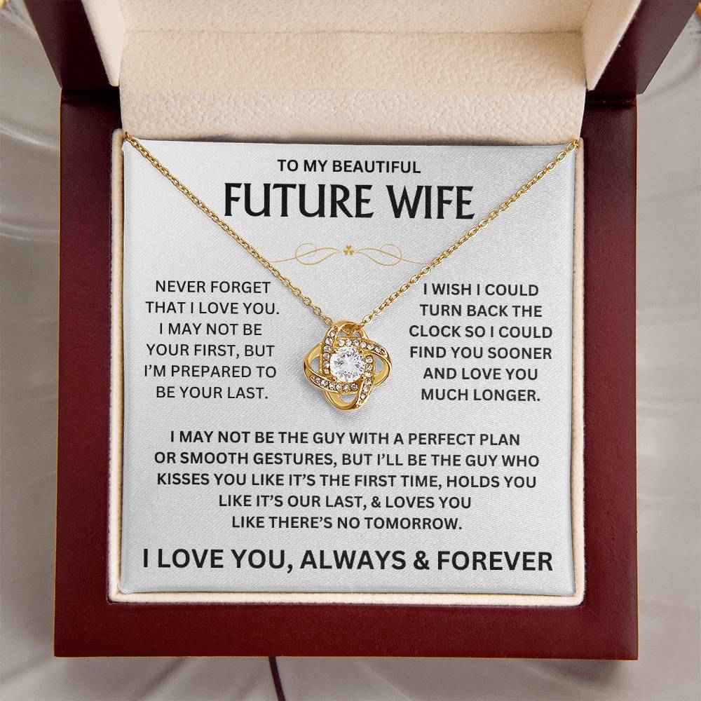 To My Beautiful Future Wife - Love Knot Gift Set - TJ139 - V1 - Personalized