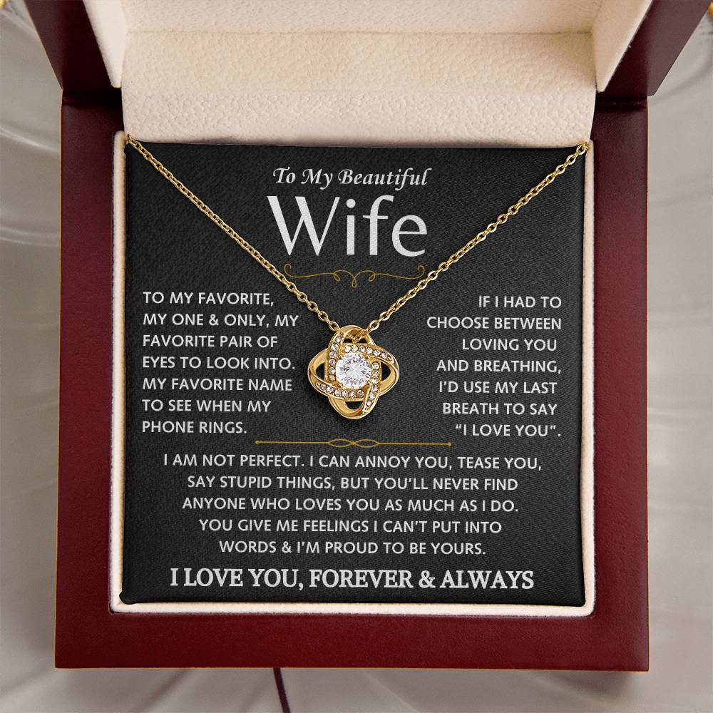 To My Beautiful Wife - Love Knot Gift Set - TJ135