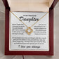 To My Precious Daughter - I Love You Always - Love Knot Necklace - TJ070