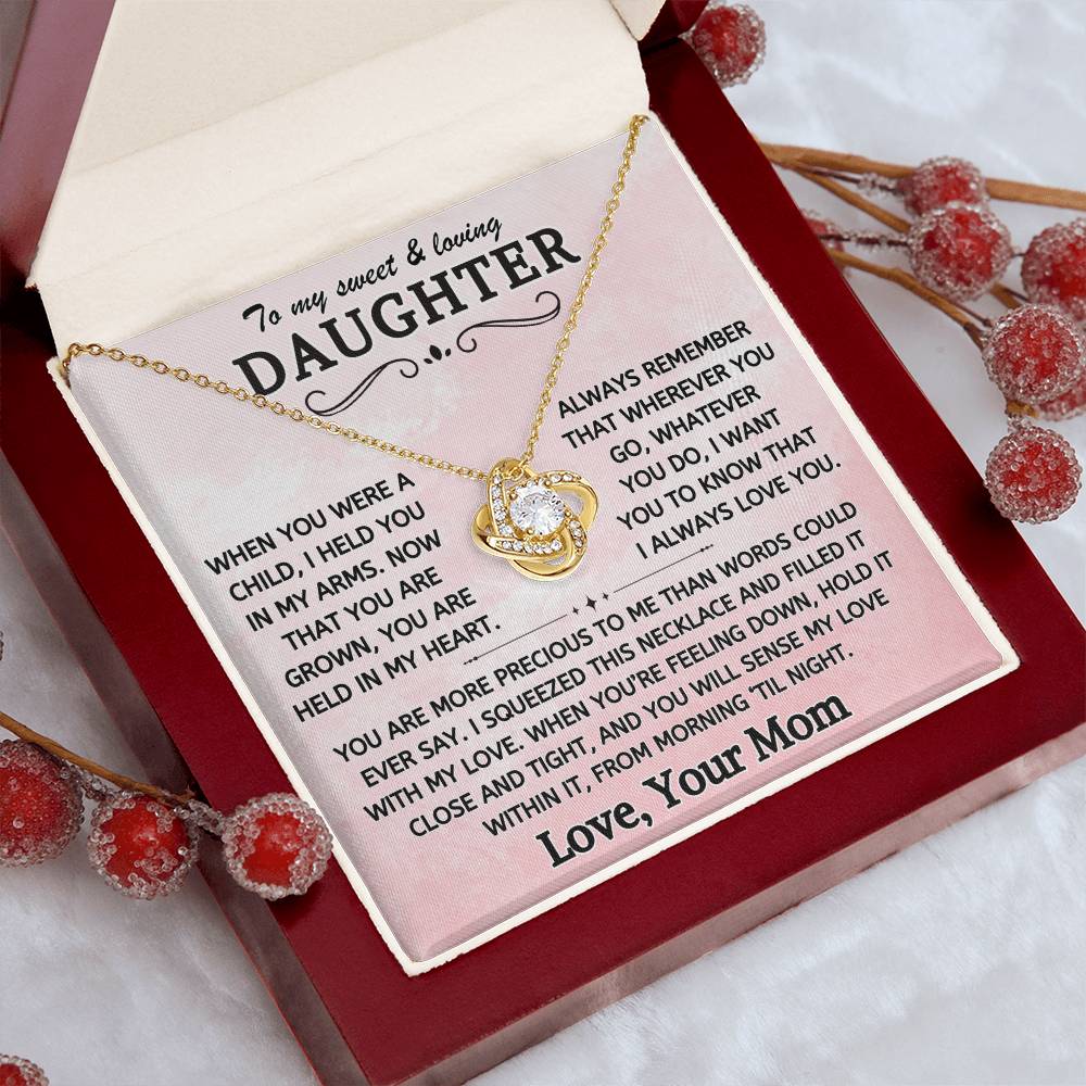 To My Dearest Daughter - Love Knot Necklace - TJ105