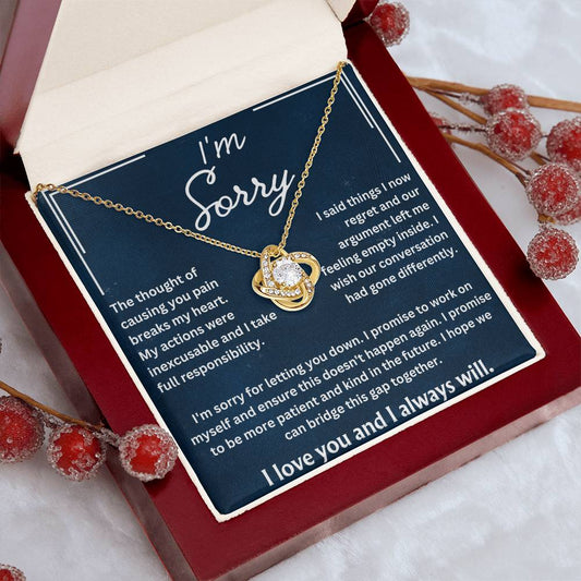 I'm Sorry - Love Knot Necklace Gift Set - TJ016