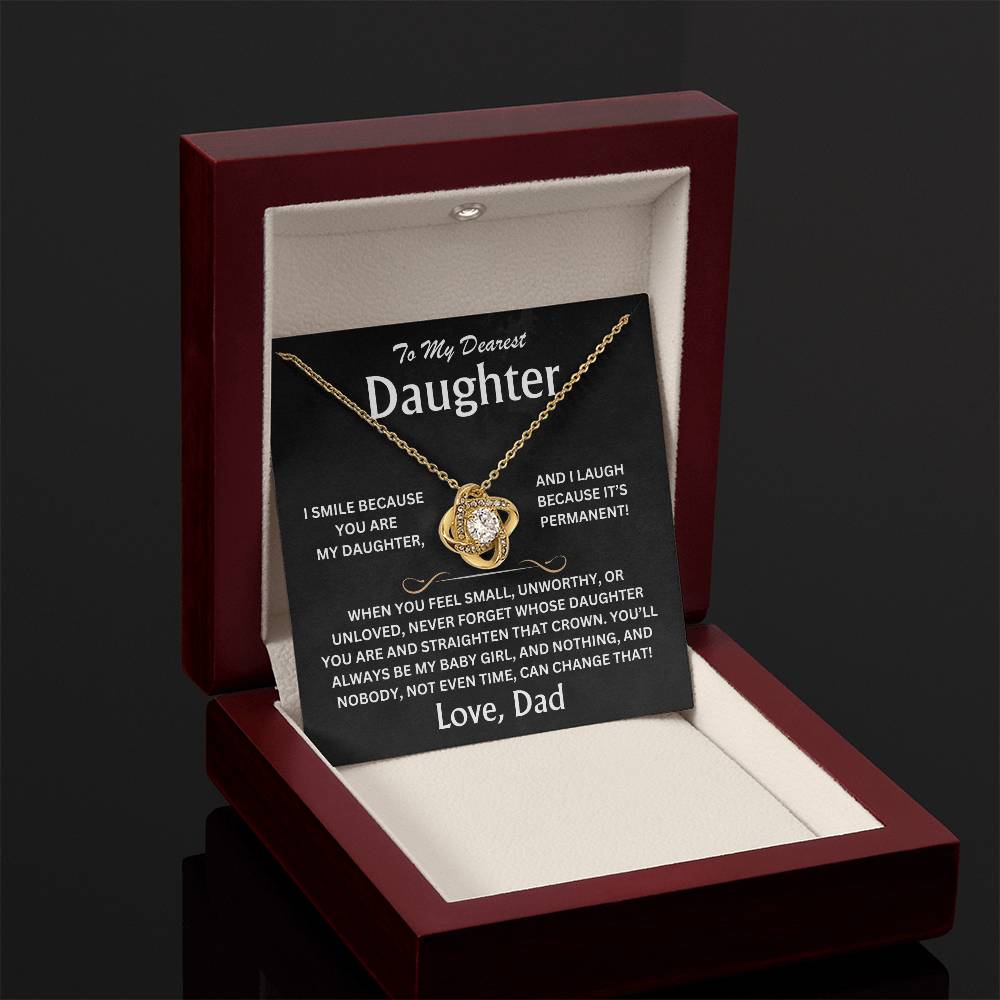 To My Dearest Daughter - Love, Dad - Love Knot Gift Set - TJ098