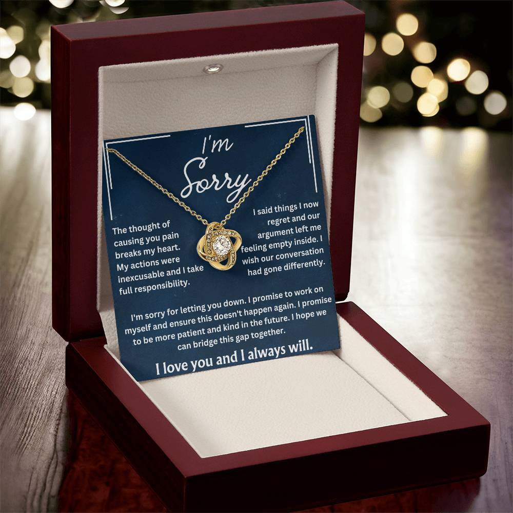 I'm Sorry - Love Knot Necklace Gift Set - TJ016