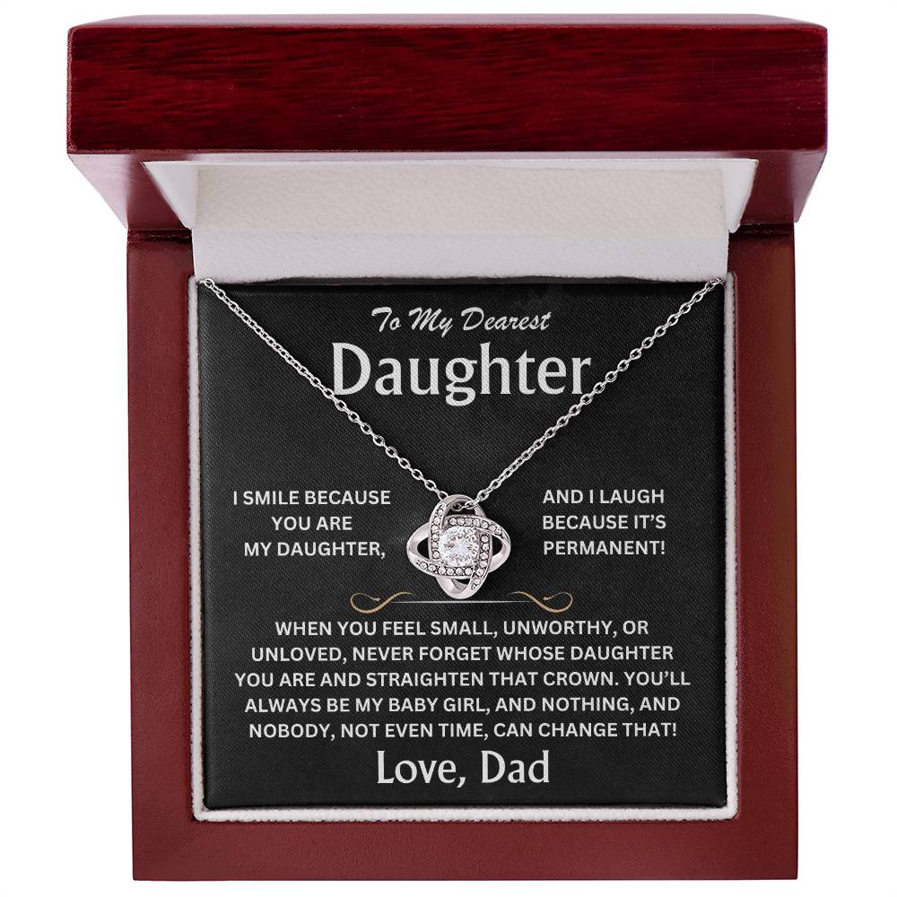 To My Dearest Daughter - Love, Dad - Love Knot Gift Set - TJ098