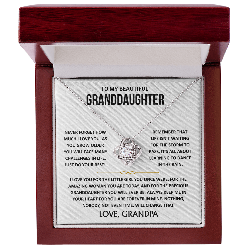 To My Beautiful Granddaughter - Love Knot Gift Set - TJ188