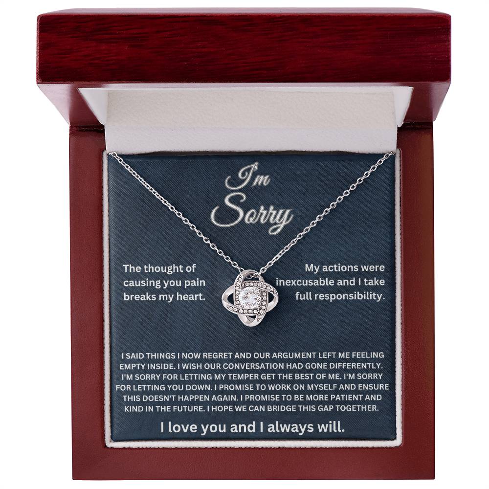 I'm Sorry - Love Knot Necklace Gift Set - TJ013