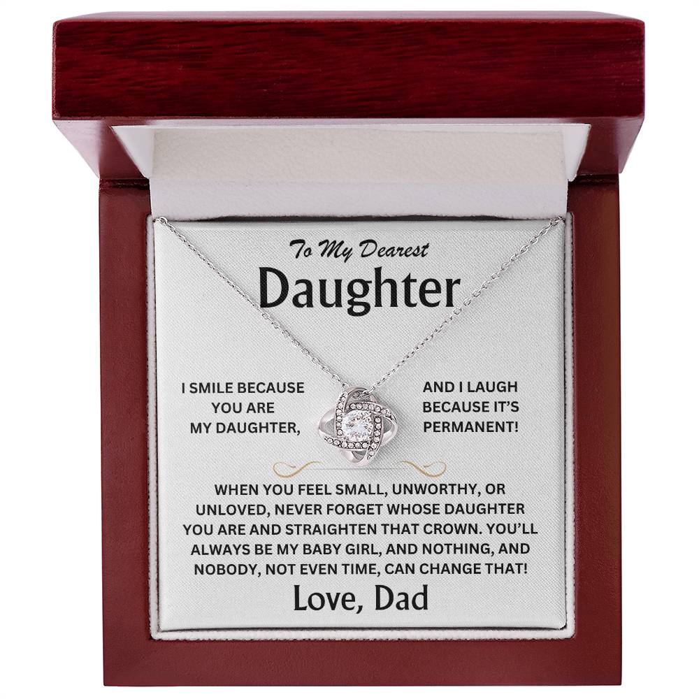 To My Dearest Daughter - Love, Dad - Love Knot Gift Set - TJ097