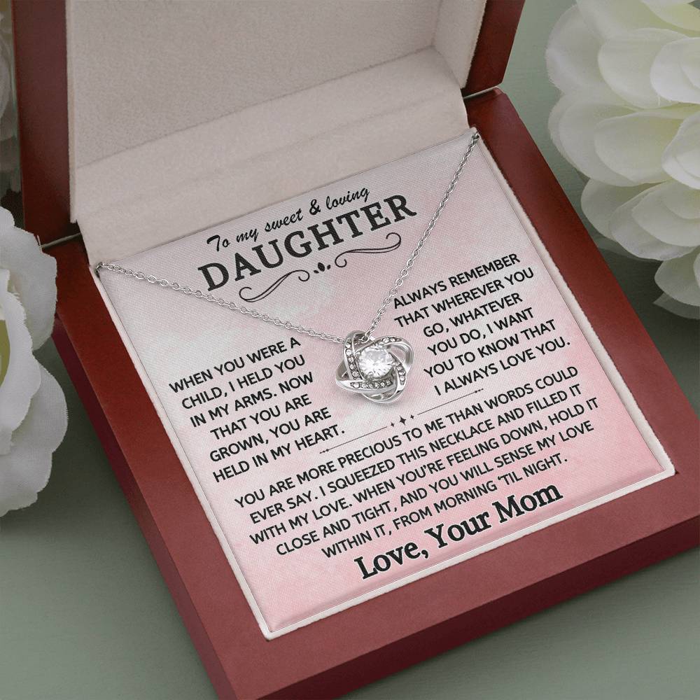 To My Dearest Daughter - Love Knot Necklace - TJ105