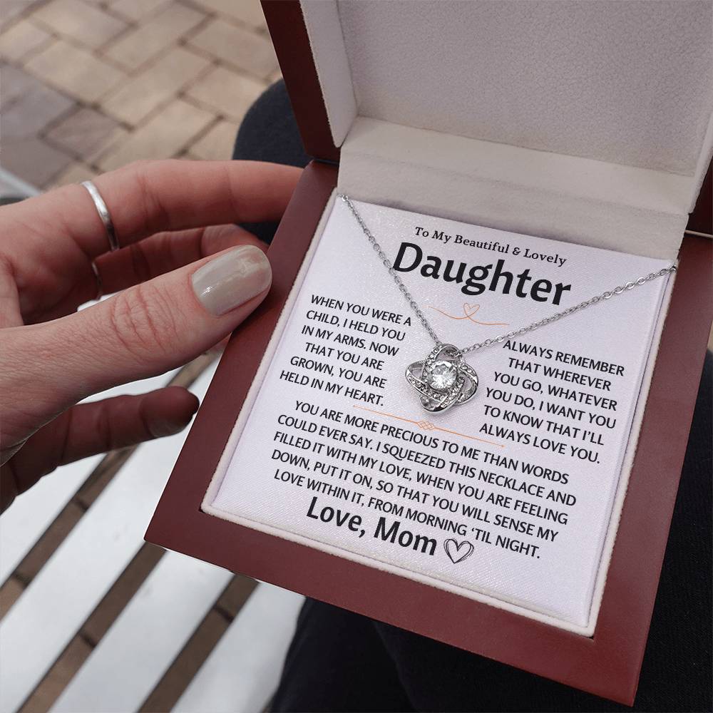 To My Beautiful & Lovely Daughter - Love knot Gift Set - TJ106