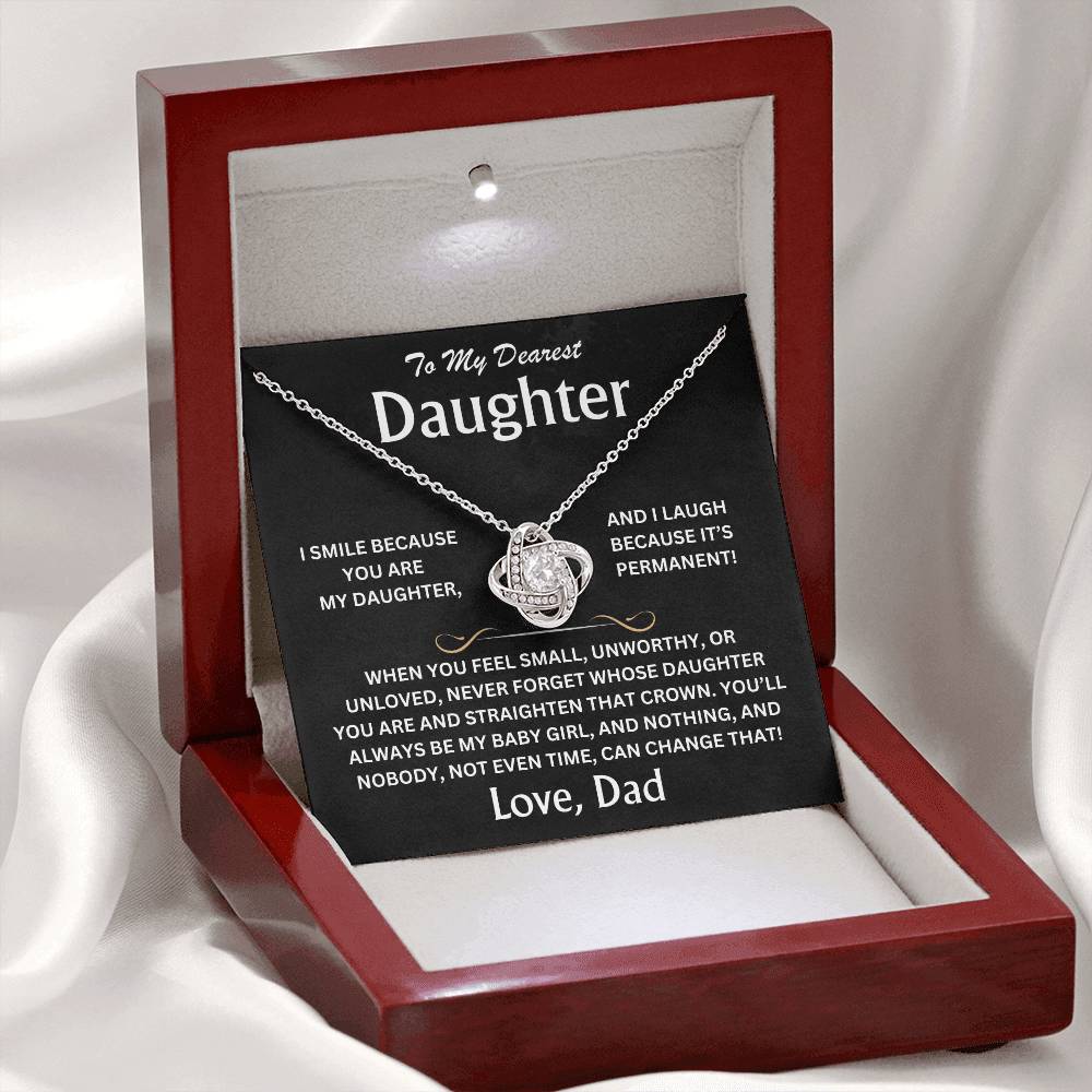 To My Dearest Daughter - Love, Dad - Love Knot Gift Set - TJ098