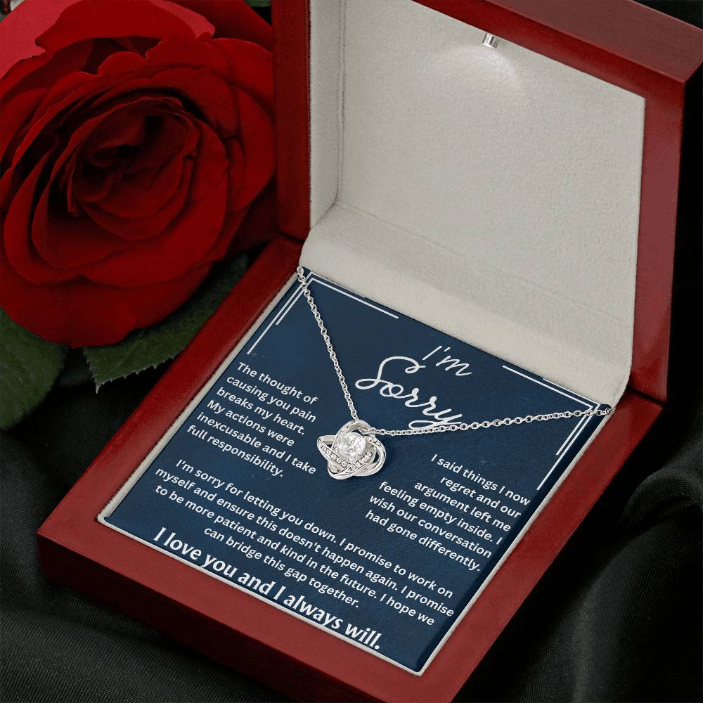 I'm Sorry - Love Knot Necklace Gift Set - TJ016