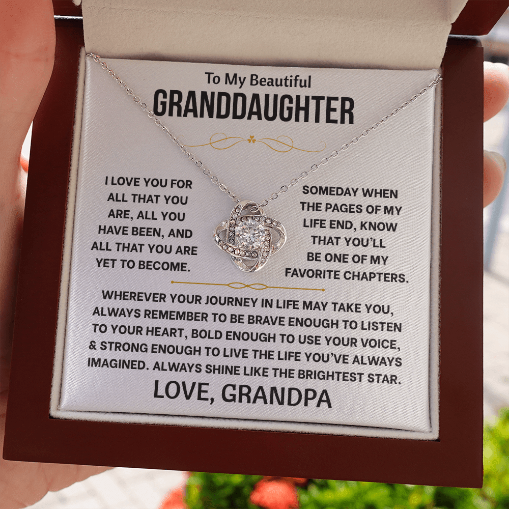 To My Beautiful Granddaughter - Love Knot Gift Set - TJ192