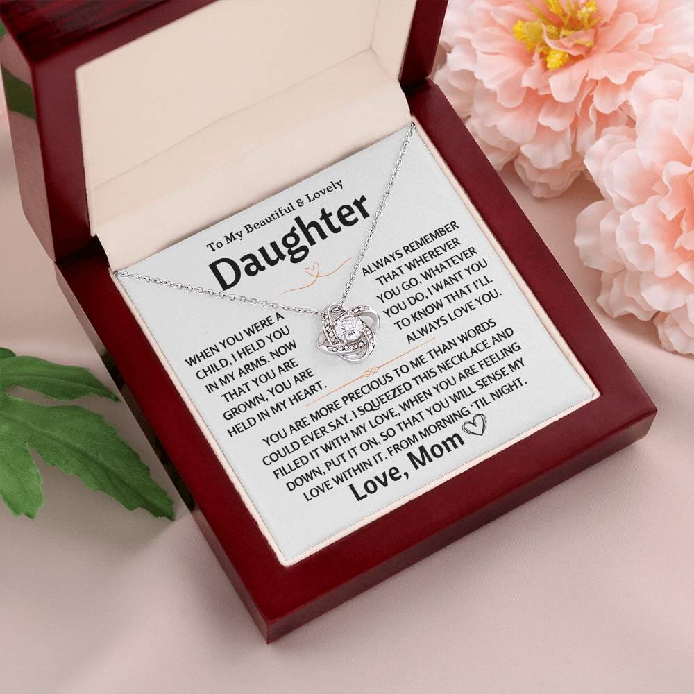 To My Beautiful & Lovely Daughter - Love knot Gift Set - TJ106
