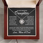 To Our Precious Daughter - Love Mom and Dad -Love Knot Necklace - TJ068V2