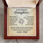 To Our Precious Daughter - Love  Dad - Love Knot Necklace - TJ069