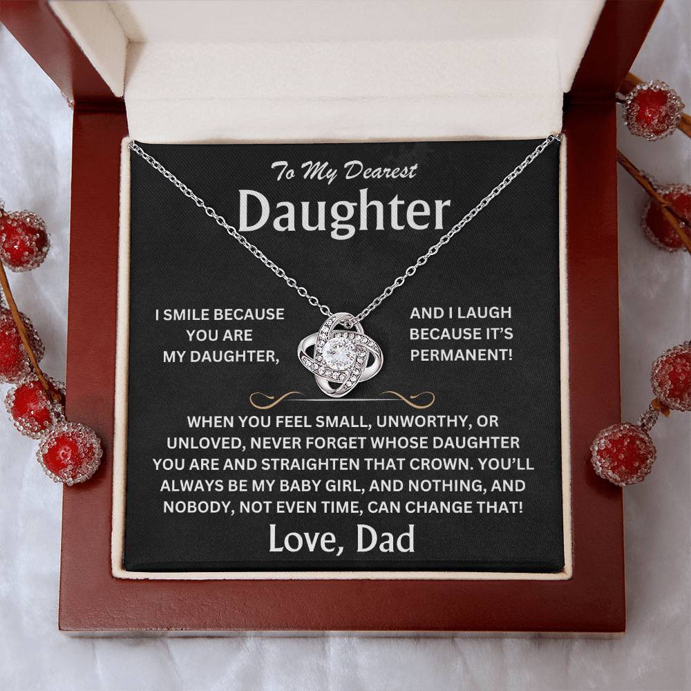 To My Dearest Daughter - Love, Dad - Love Knot Gift Set - TJ098