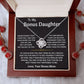 To My Bonus Daughter - Love, Your Bonus Mom - Love Knot Necklace - TJ075V2