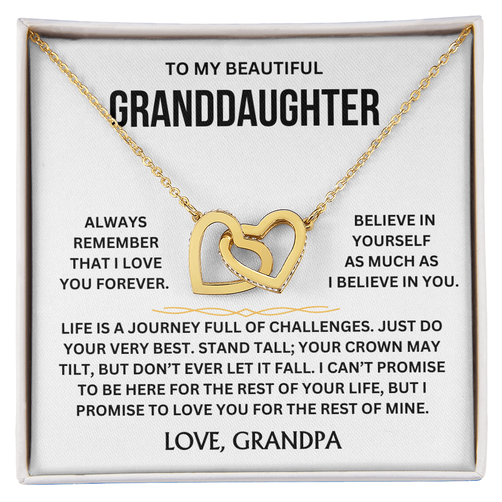 To My Beautiful Granddaughter - Interlocking Hearts Gift Set - TJ153