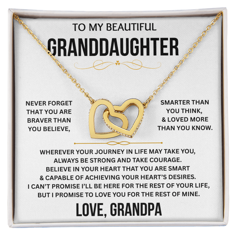 To My Beautiful Granddaughter - Interlocking Hearts Gift Set - TJ199