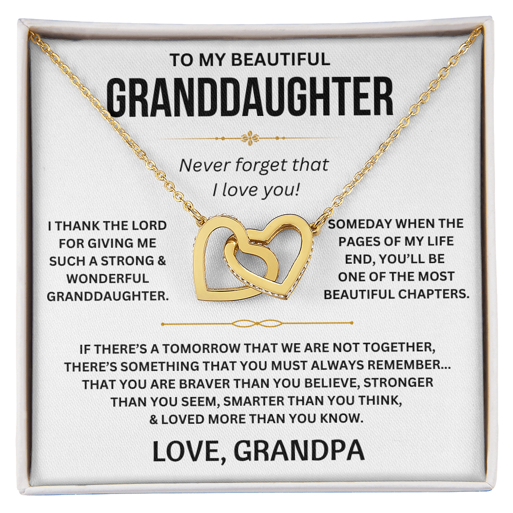 To My Beautiful Granddaughter - Interlocking Hearts Gift Set - TJ176
