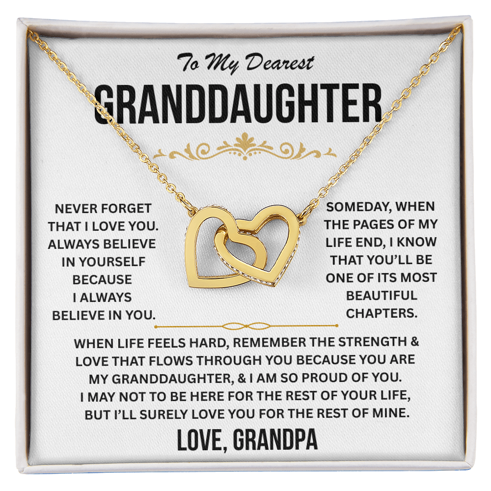 To My Dearest Granddaughter - Interlocking Hearts Gift Set - TJ196