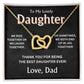 To My Lovely Daughter - Love Dad - Interlocking Hearts Gift Set - TJ101