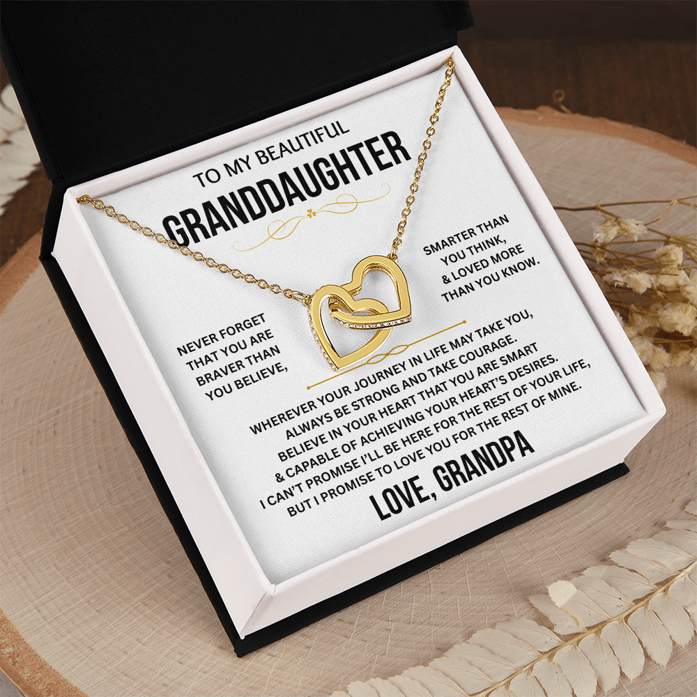 To My Beautiful Granddaughter - Interlocking Hearts Gift Set - TJ199