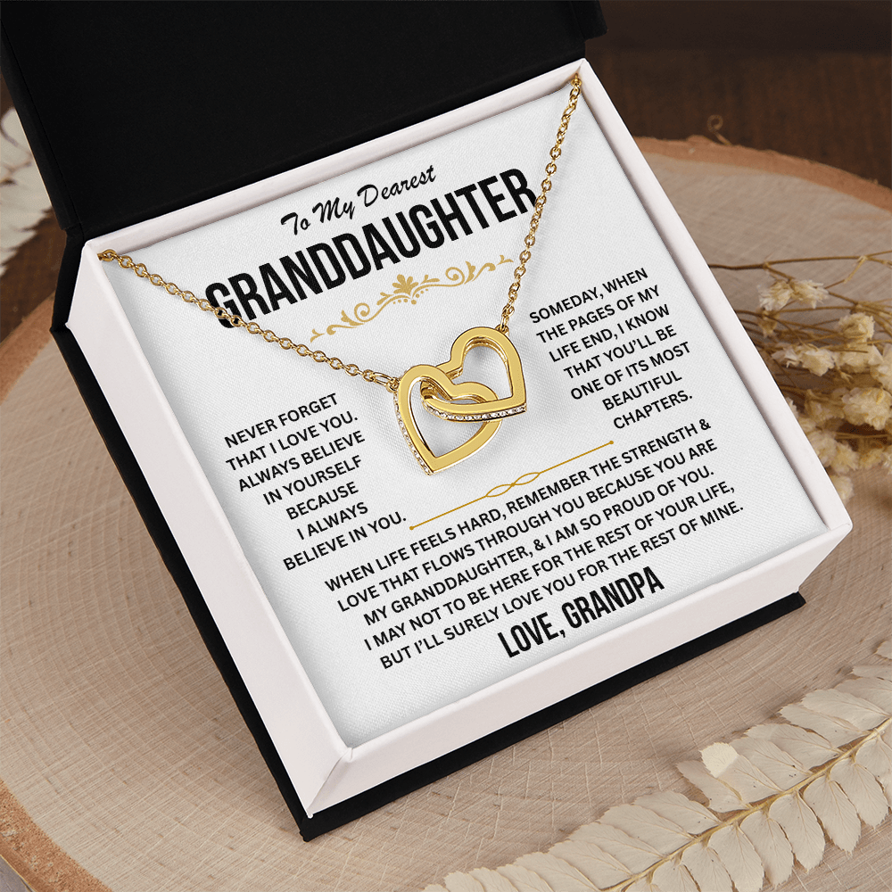 To My Dearest Granddaughter - Interlocking Hearts Gift Set - TJ196