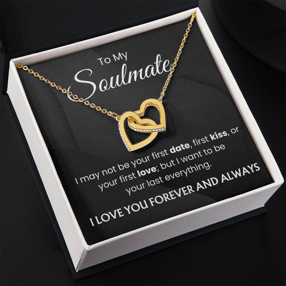 To My Soulmate - Interlocking Hearts Necklace Gift Set - TJ029