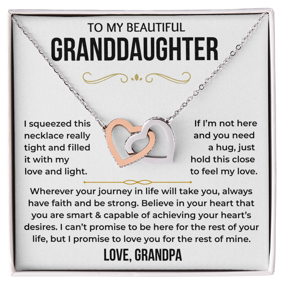 To My Beautiful Granddaughter - Interlocking Hearts Gift Set - TJ197