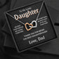 To My Lovely Daughter - Love Dad - Interlocking Hearts Gift Set - TJ101