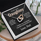 To My Lovely Daughter - Love Dad - Interlocking Hearts Gift Set - TJ101