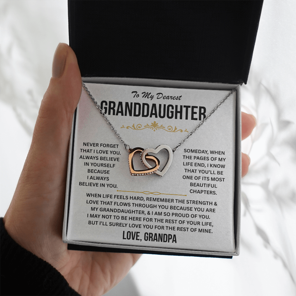 To My Dearest Granddaughter - Interlocking Hearts Gift Set - TJ196