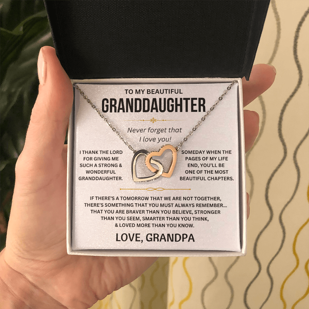 To My Beautiful Granddaughter - Interlocking Hearts Gift Set - TJ176