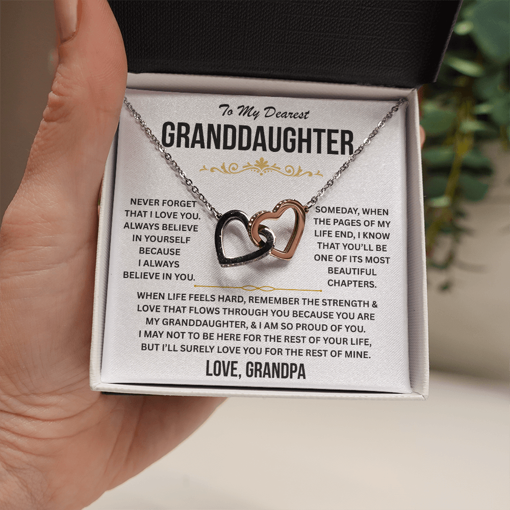 To My Dearest Granddaughter - Interlocking Hearts Gift Set - TJ196