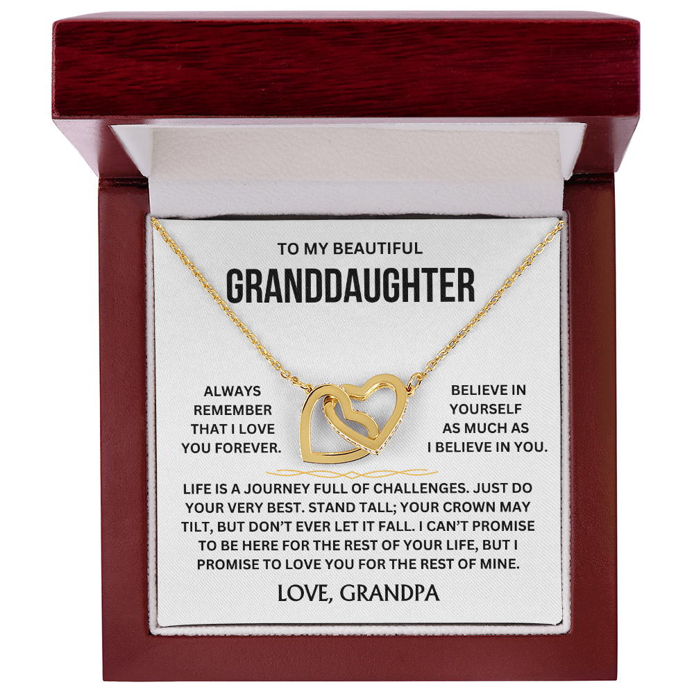 To My Beautiful Granddaughter - Interlocking Hearts Gift Set - TJ153