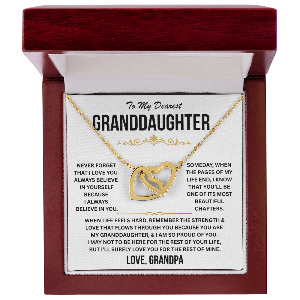 To My Dearest Granddaughter - Interlocking Hearts Gift Set - TJ196