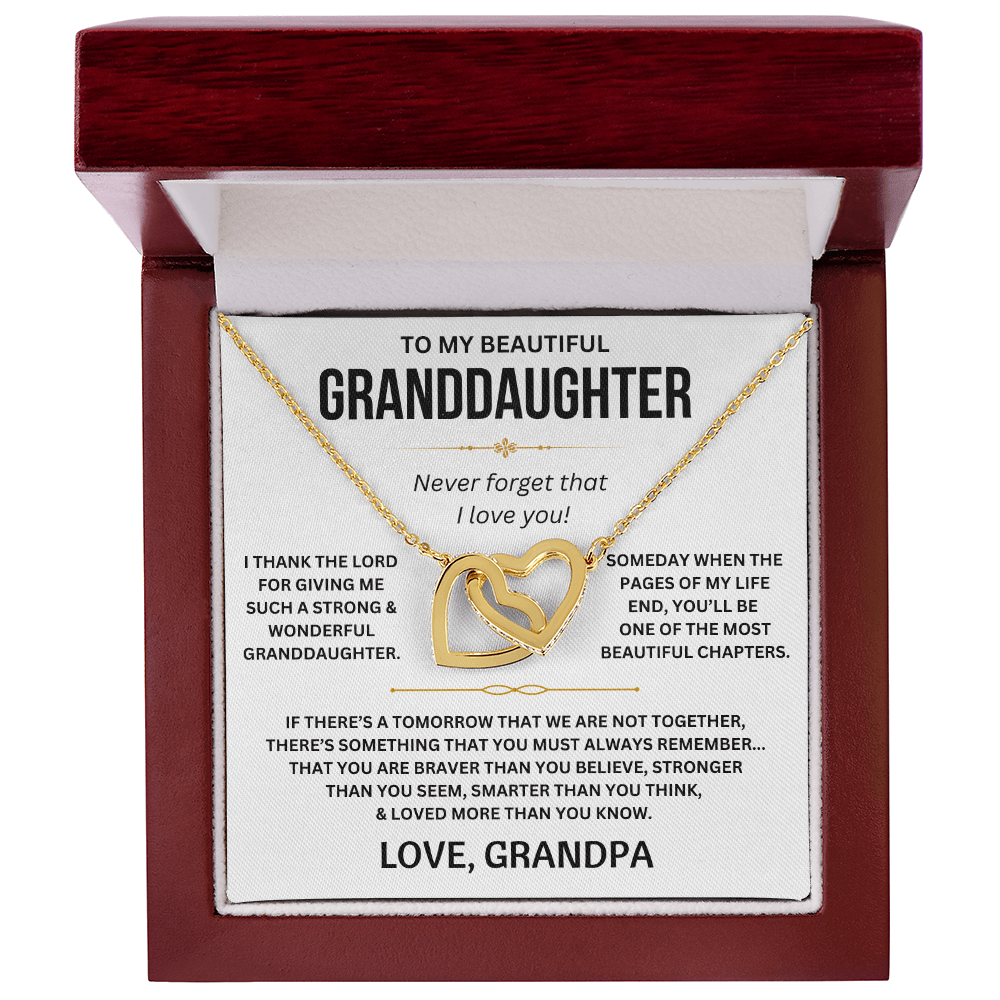 To My Beautiful Granddaughter - Interlocking Hearts Gift Set - TJ176