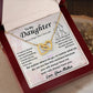 To My Daughter - Interlocking Hearts Necklace Gift Set - TJ030
