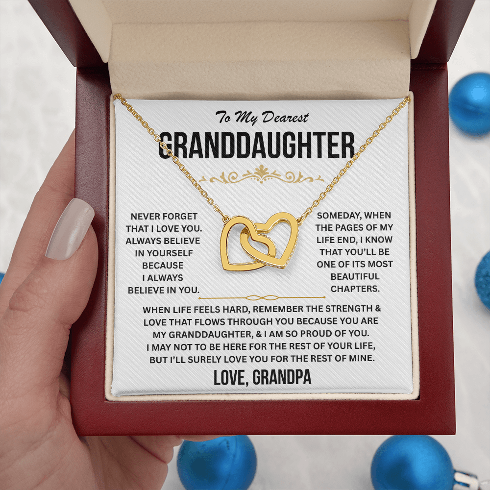 To My Dearest Granddaughter - Interlocking Hearts Gift Set - TJ196