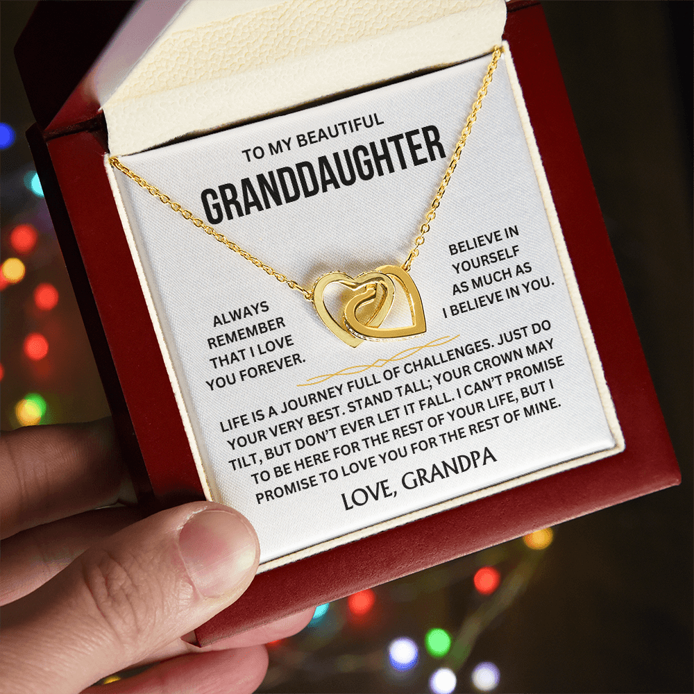 To My Beautiful Granddaughter - Interlocking Hearts Gift Set - TJ153