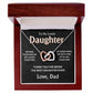 To My Lovely Daughter - Love Dad - Interlocking Hearts Gift Set - TJ101