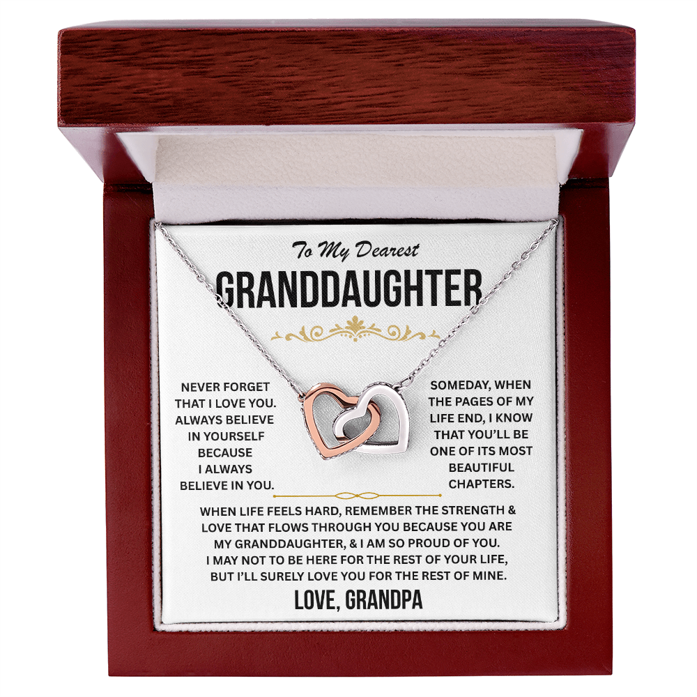 To My Dearest Granddaughter - Interlocking Hearts Gift Set - TJ196